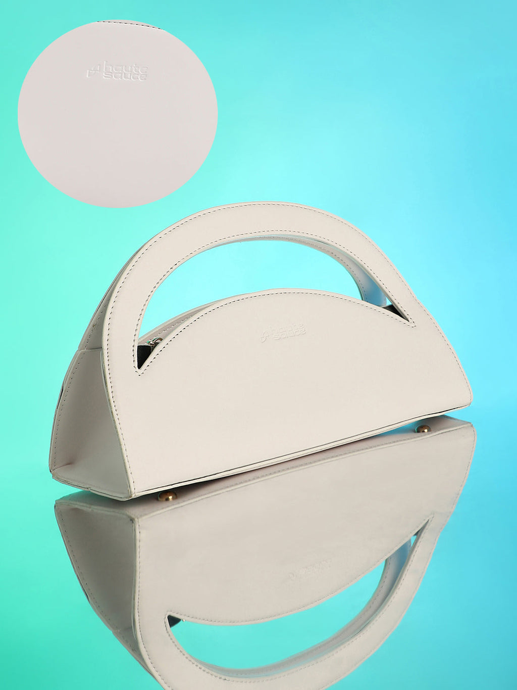 Haute Sauce The Mezzaluna Hand Bag - Ivory White