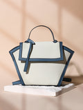 Haute Sauce The Roma Canvas Hand Bag - Steel Blue & Cloud White