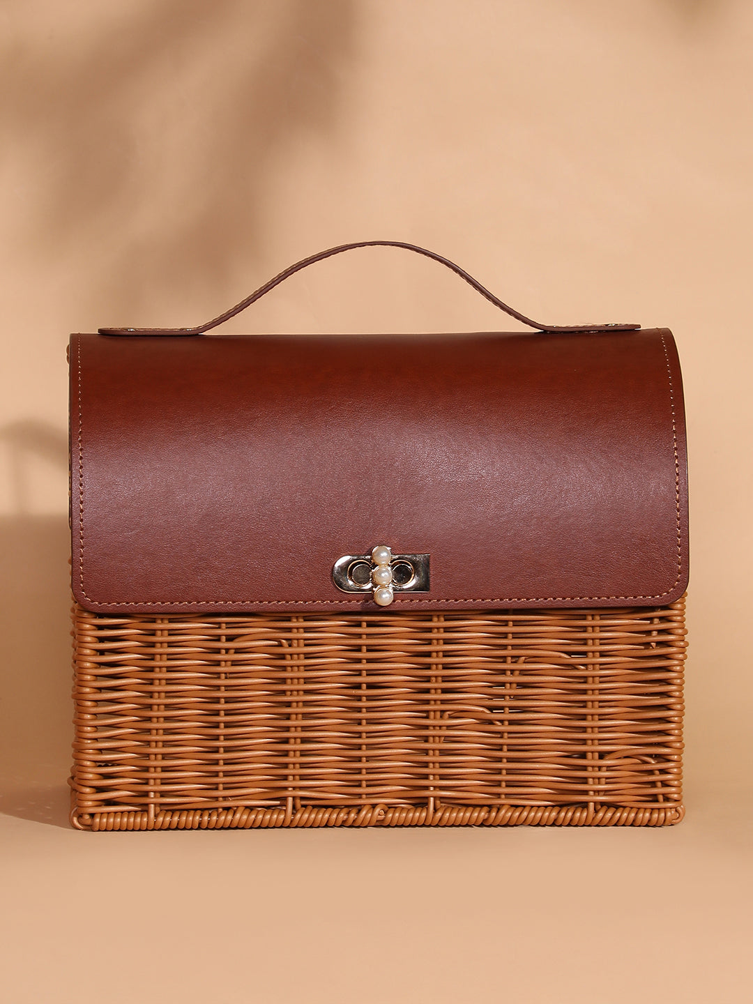 Haute Sauce The Rattan Médecin Hand Bag - Russet Brown