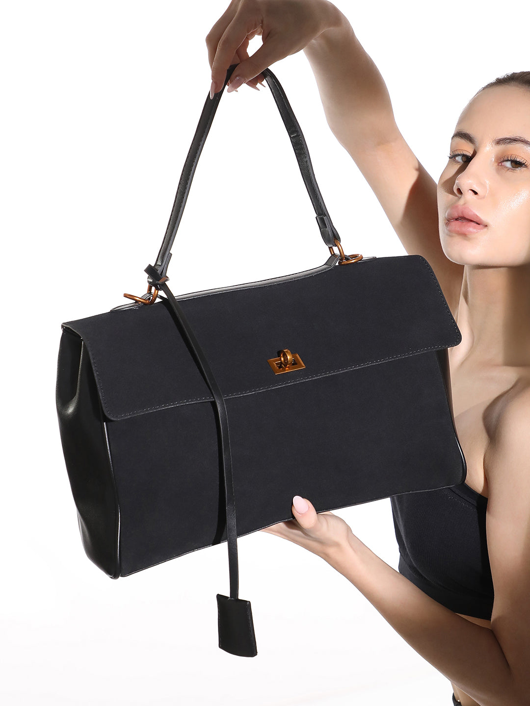 Haute Sauce The Lume Satchel Bag - Onyx Black