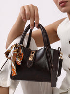The Galleria Hand Bag With Pouch - Coffee Brown