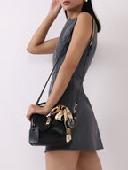 The Galleria Hand Bag With Pouch - Onyx Black
