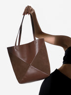 Haute Sauce The Veloure Tote Bag With Pouch - Chocolate Brown