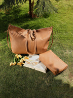 Haute Sauce The Large Illumé Tote Bag With Pouch - Khaki Beige