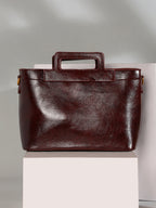 Haute Sauce The Madame Hand Bag With Pouch - Chocolate Brown