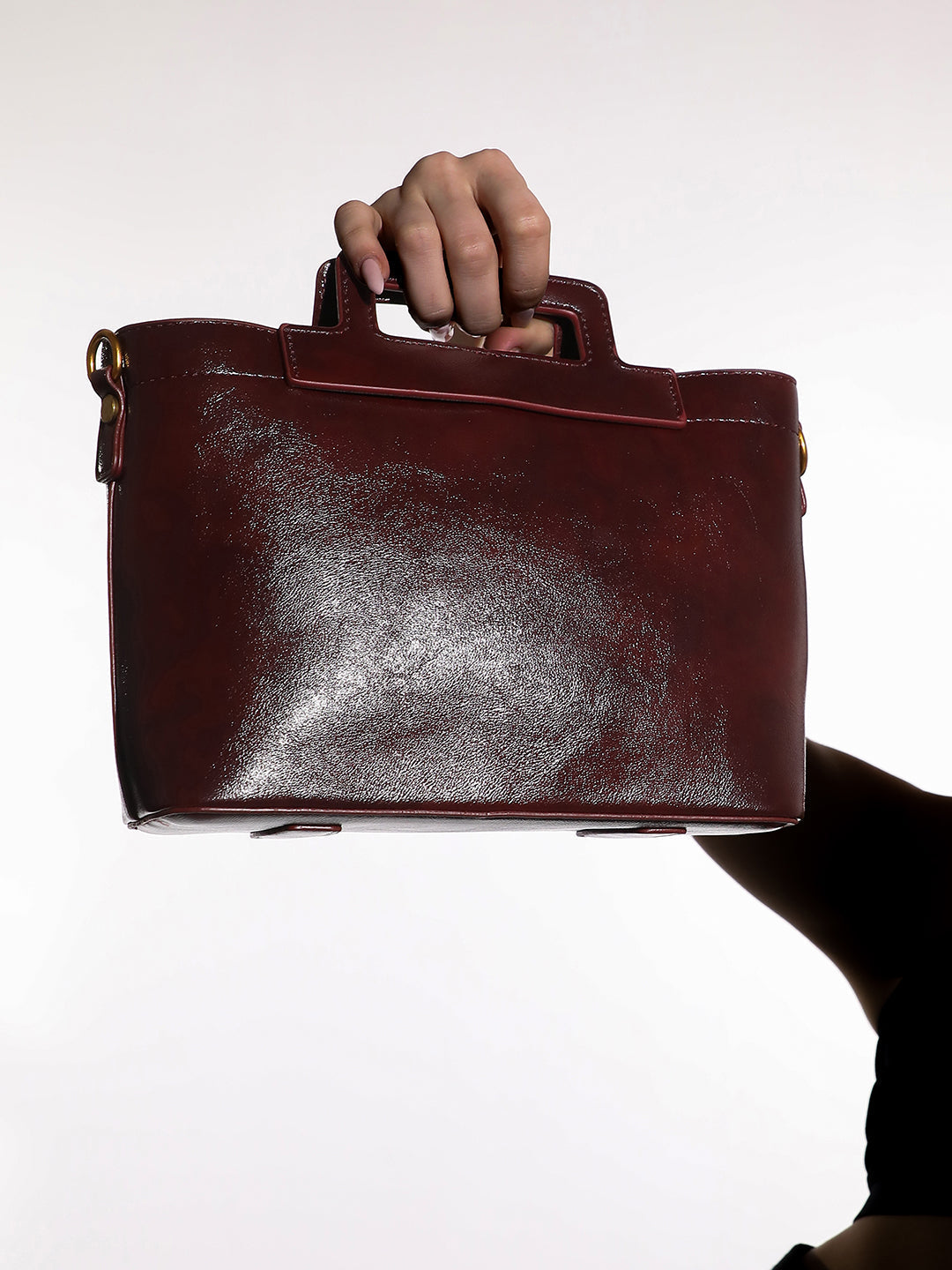 Haute Sauce The Madame Hand Bag With Pouch - Chocolate Brown