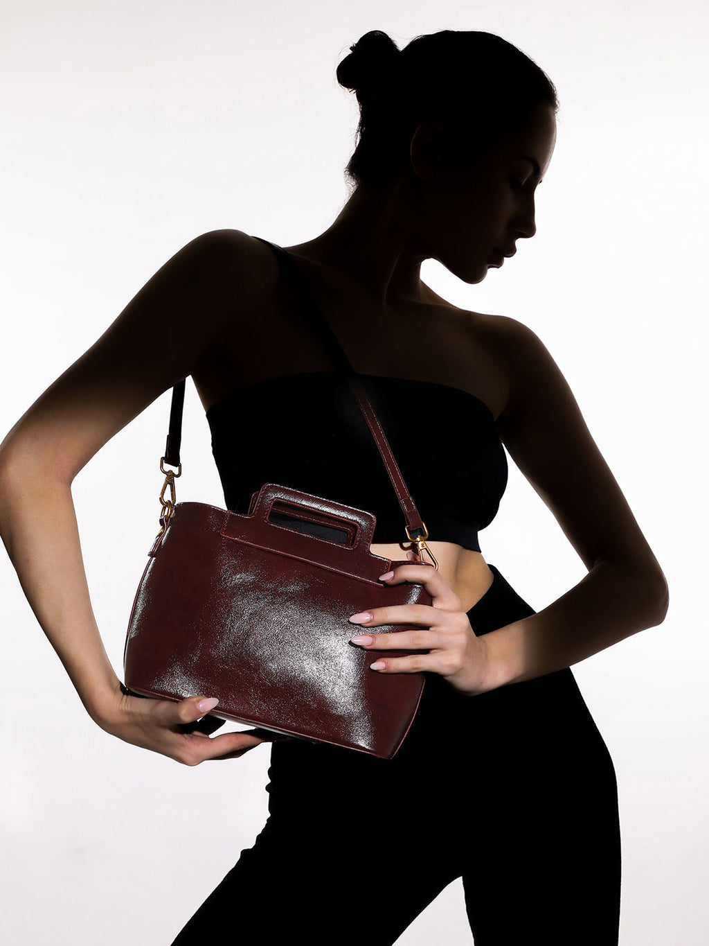 Haute Sauce The Madame Hand Bag With Pouch - Chocolate Brown