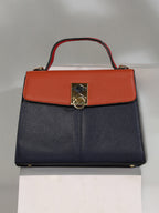 The Curatus Satchel Bag With Pouch - Sienna Brown & Obsidian Black