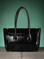 Haute Sauce The Large Medis Satchel Bag - Onyx Black
