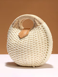 The The Straw-Orb Hand Bag Hand Bag - Off-White
