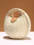 The The Straw-Orb Hand Bag Hand Bag - Off-White