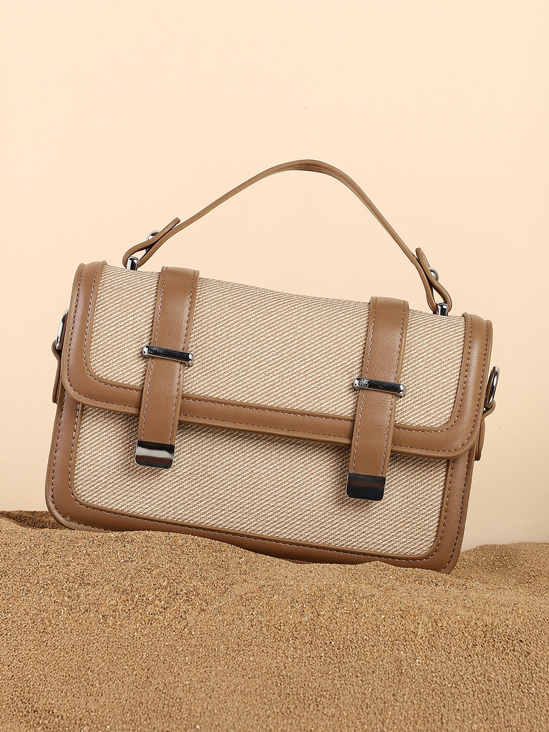 Haute Sauce The Linea-Block Hand Bag - Ash Brown