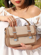 The Linea-Block Hand Bag - Ash Brown