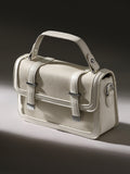 The Linea-Block Hand Bag - Cream White