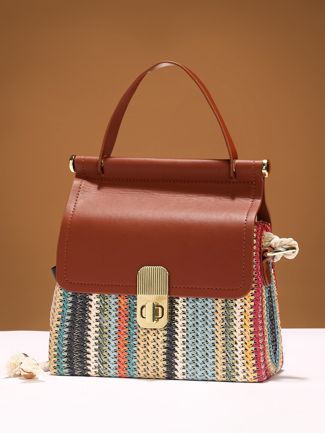 Haute Sauce The Small Straw-Médecin Hand Bag - Multicolour