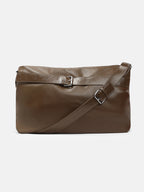The Tang-Buckle Tote Bag - Chocolate Brown