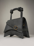 Haute Sauce Washed-Concave Hand Bag - Charcoal Black