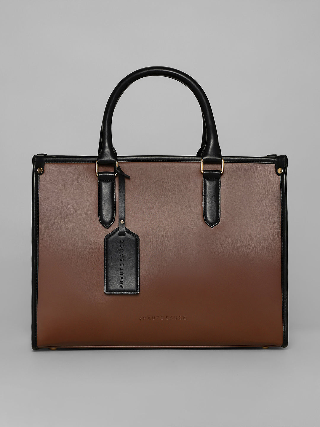 Haute Sauce The Two-Tone Edge Office Bag - Chocolate Brown