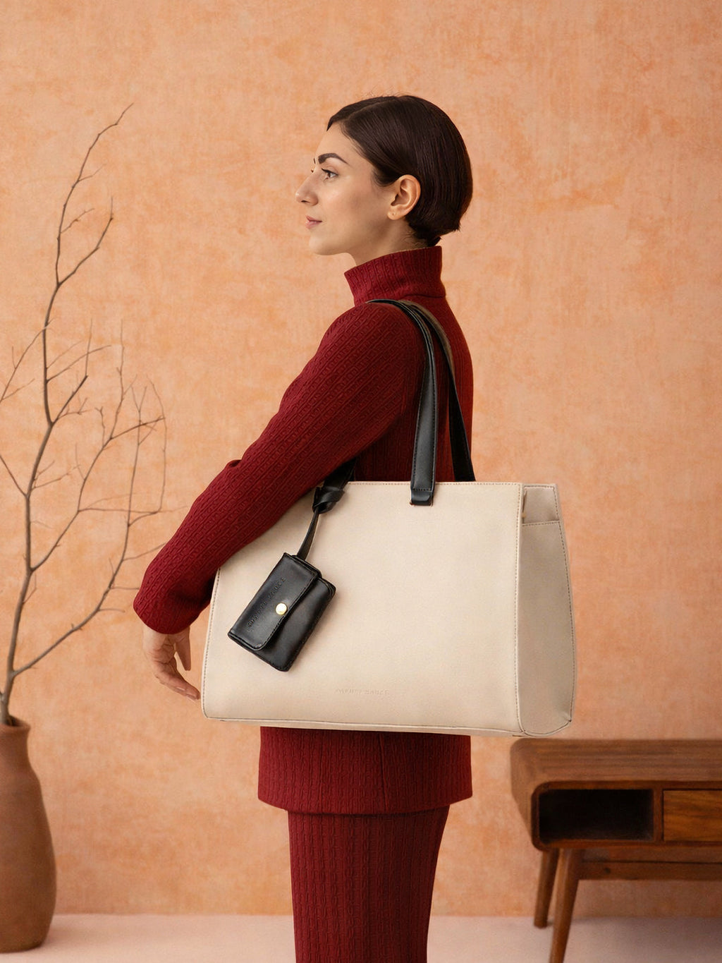 Haute Sauce The Circadian Tote Office Bag-Cream White