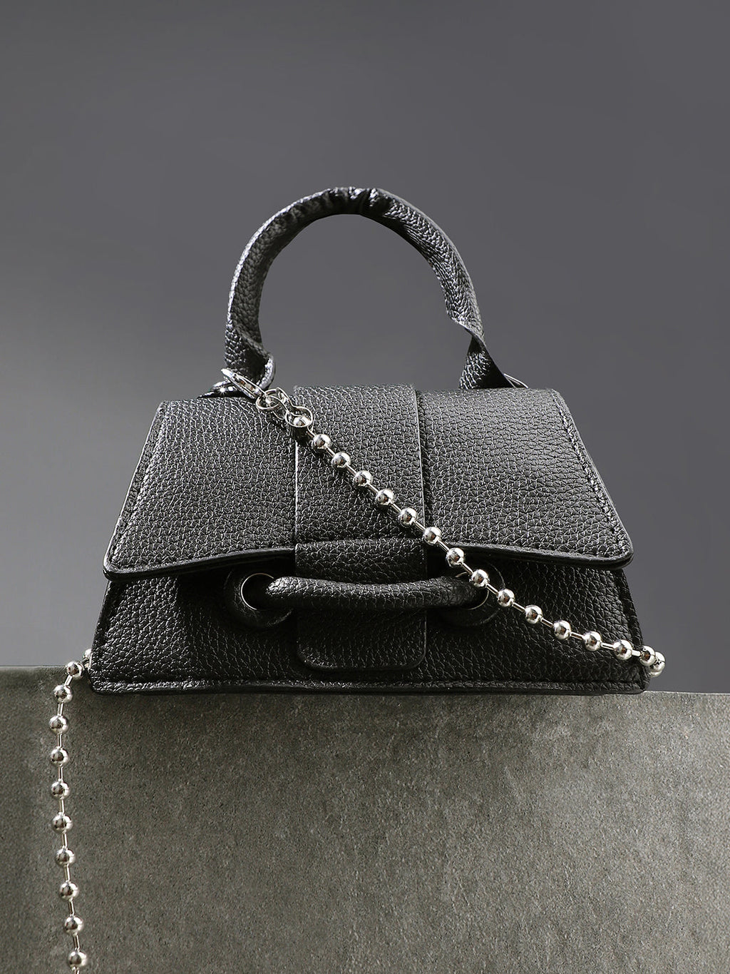 Haute Sauce The Mini-Curve Hand Bag - Onyx Black