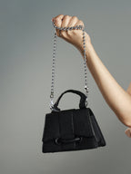 Haute Sauce The Mini-Curve Hand Bag - Onyx Black