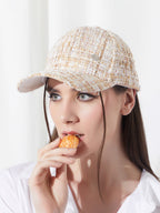 The Boucle Baseball Cap - Sand Beige