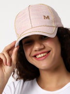 Blush Pink Textured Baseball Cap