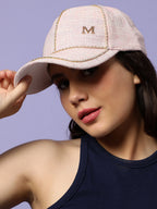 Blush Pink Textured Baseball Cap