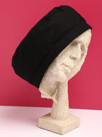 Black Solid Beret Hat