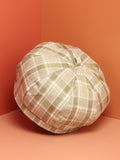 Sage Green Scottish Checked Textured Bakerboy Hat