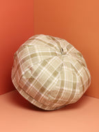 Sage Green Scottish Checked Textured Bakerboy Hat