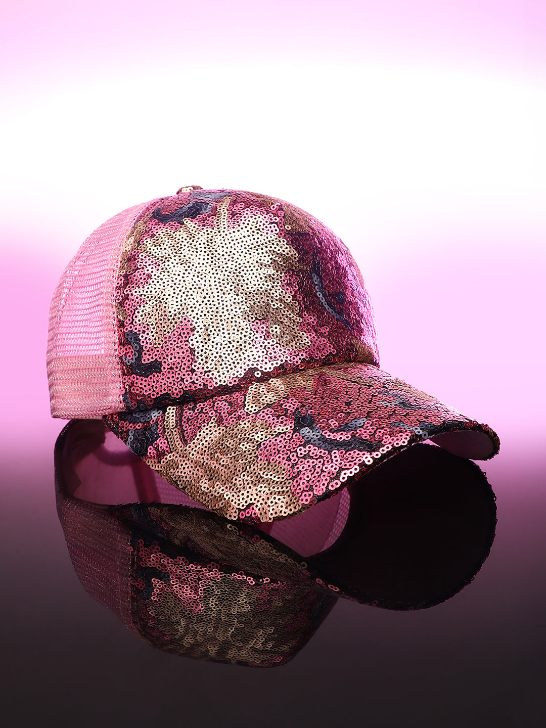 Haute Sauce Abstract Sequin Baseball Cap