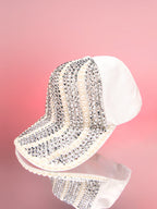 Striped Studded Baseball Cap