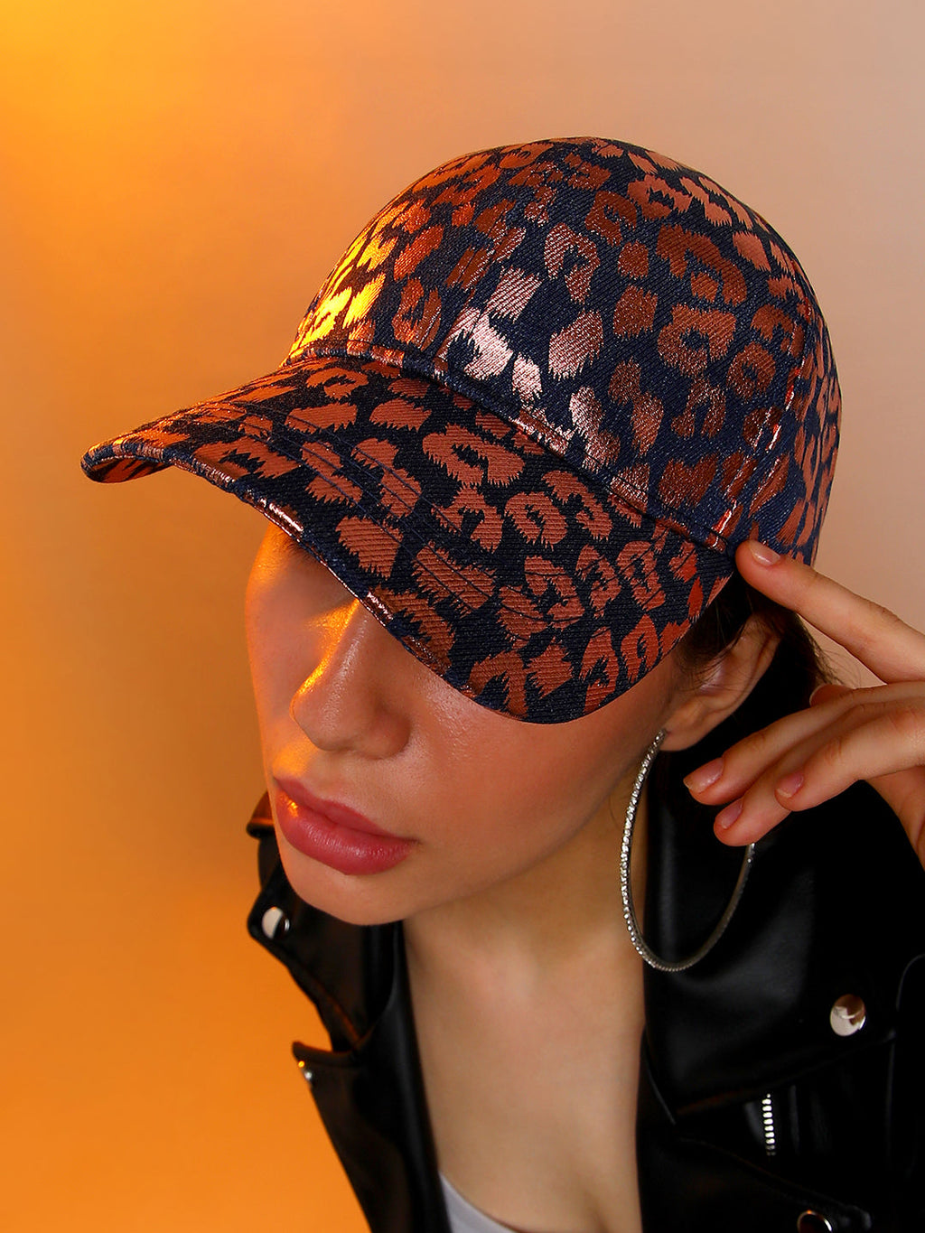 Haute Sauce Metallic Leopard Baseball Cap
