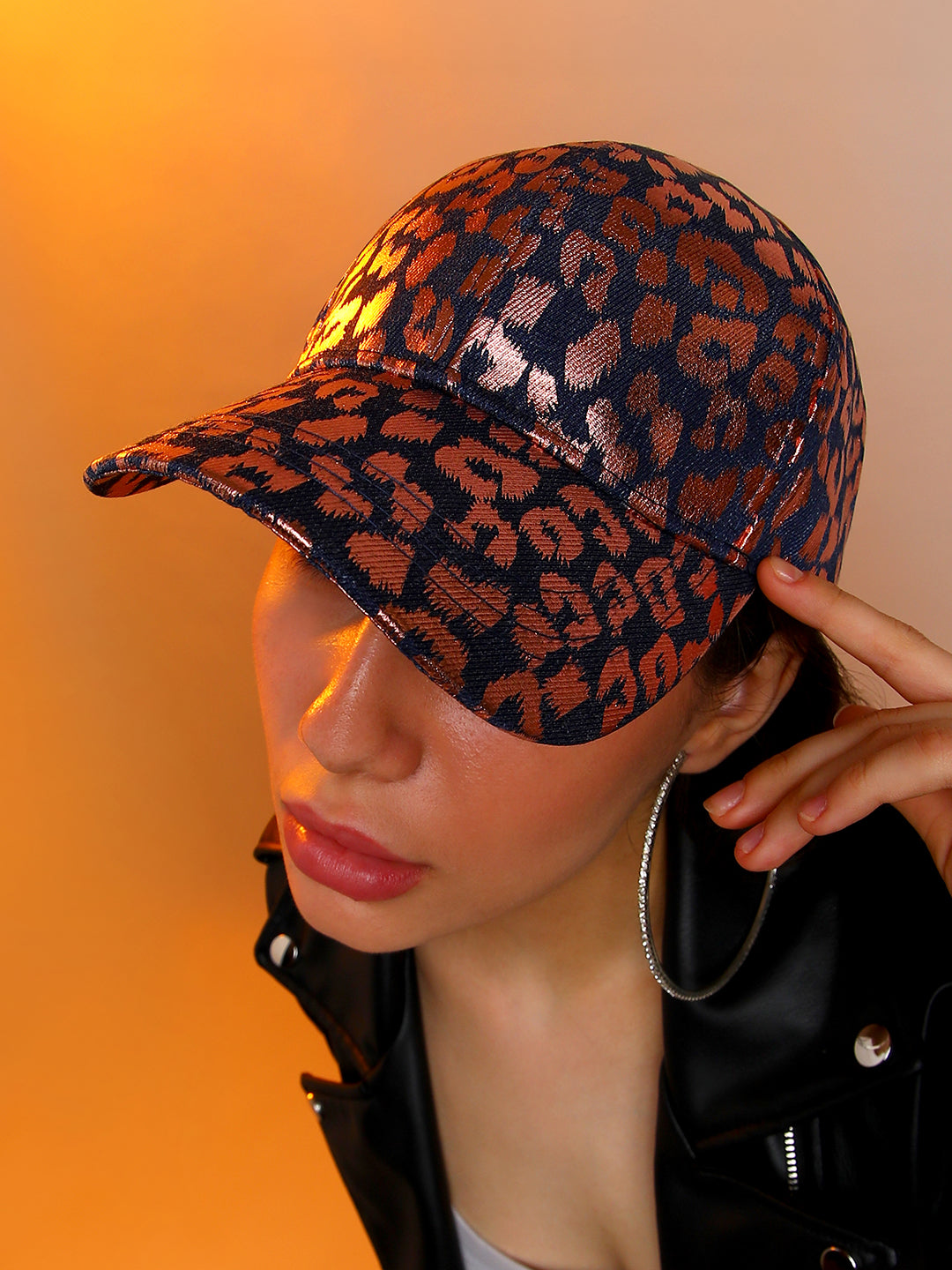 Haute Sauce Metallic Leopard Baseball Cap