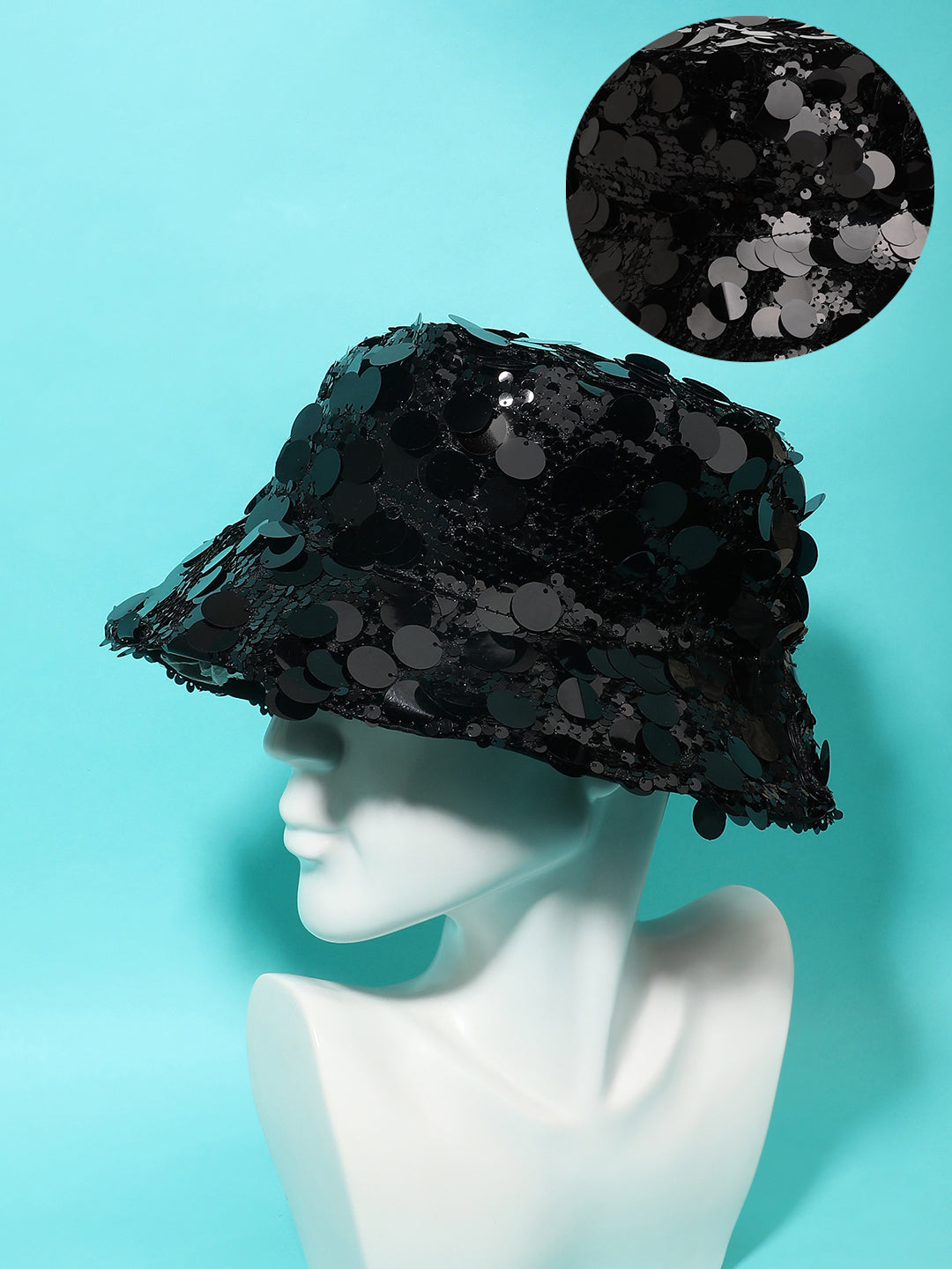 Haute Sauce Maxi Sequin Bucket Hat - Onyx Black