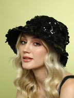 Haute Sauce Maxi Sequin Bucket Hat - Onyx Black
