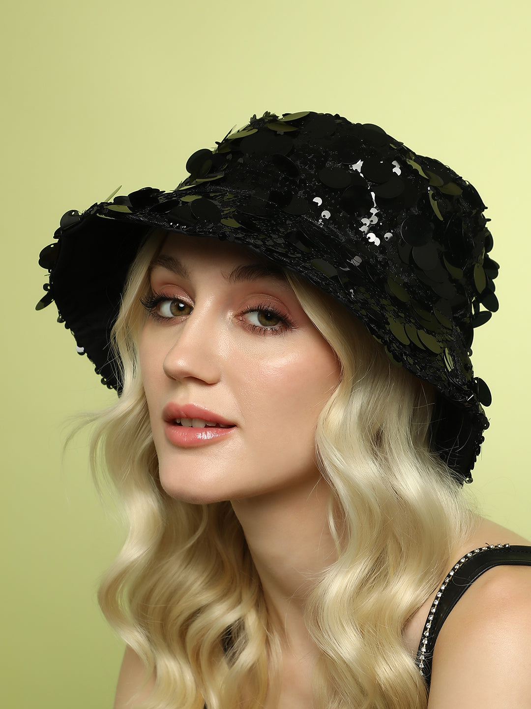 Haute Sauce Maxi Sequin Bucket Hat - Onyx Black