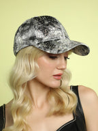 Studded Ombre Basketball Cap - Midnight Black & Ash Grey