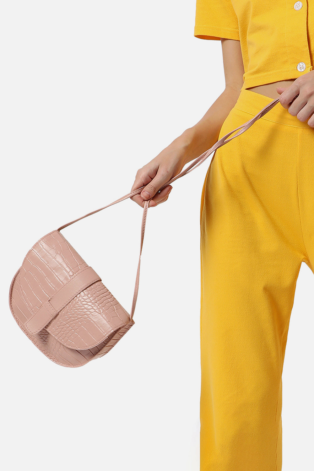 Haute Sauce Croco Pink Cross Body Bag