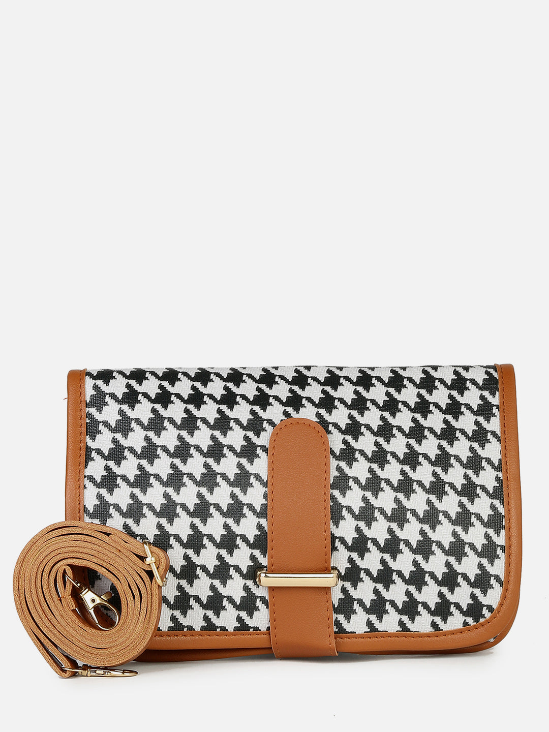 Houndstooth Multicolor Cross Body Bag