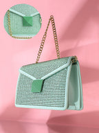 Haute Sauce The Stud Sling Bag - Mint Green