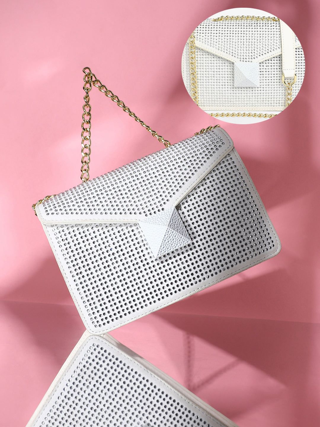 Haute Sauce The Stud Sling Bag - Ivory White