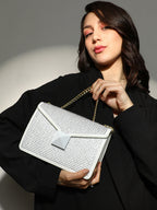 Haute Sauce The Stud Sling Bag - Ivory White