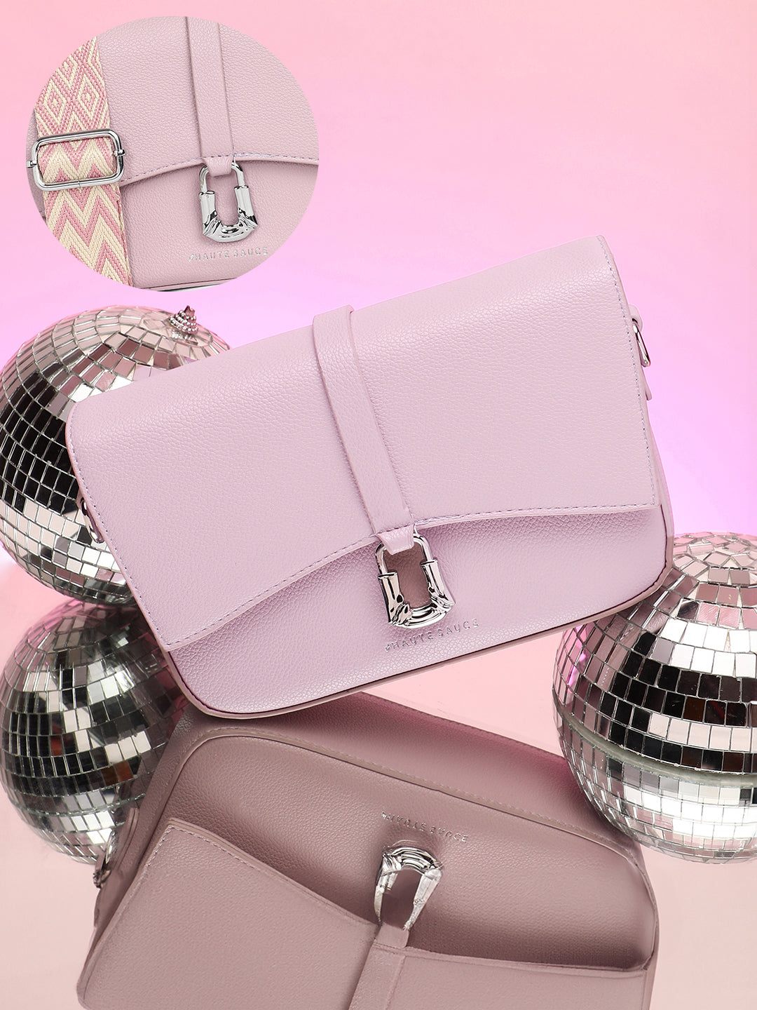 Haute Sauce The Hanging Buckle Sling Bag - Nude Pink