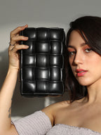 The Puffy Interwine Sling Bag - Midnight Black