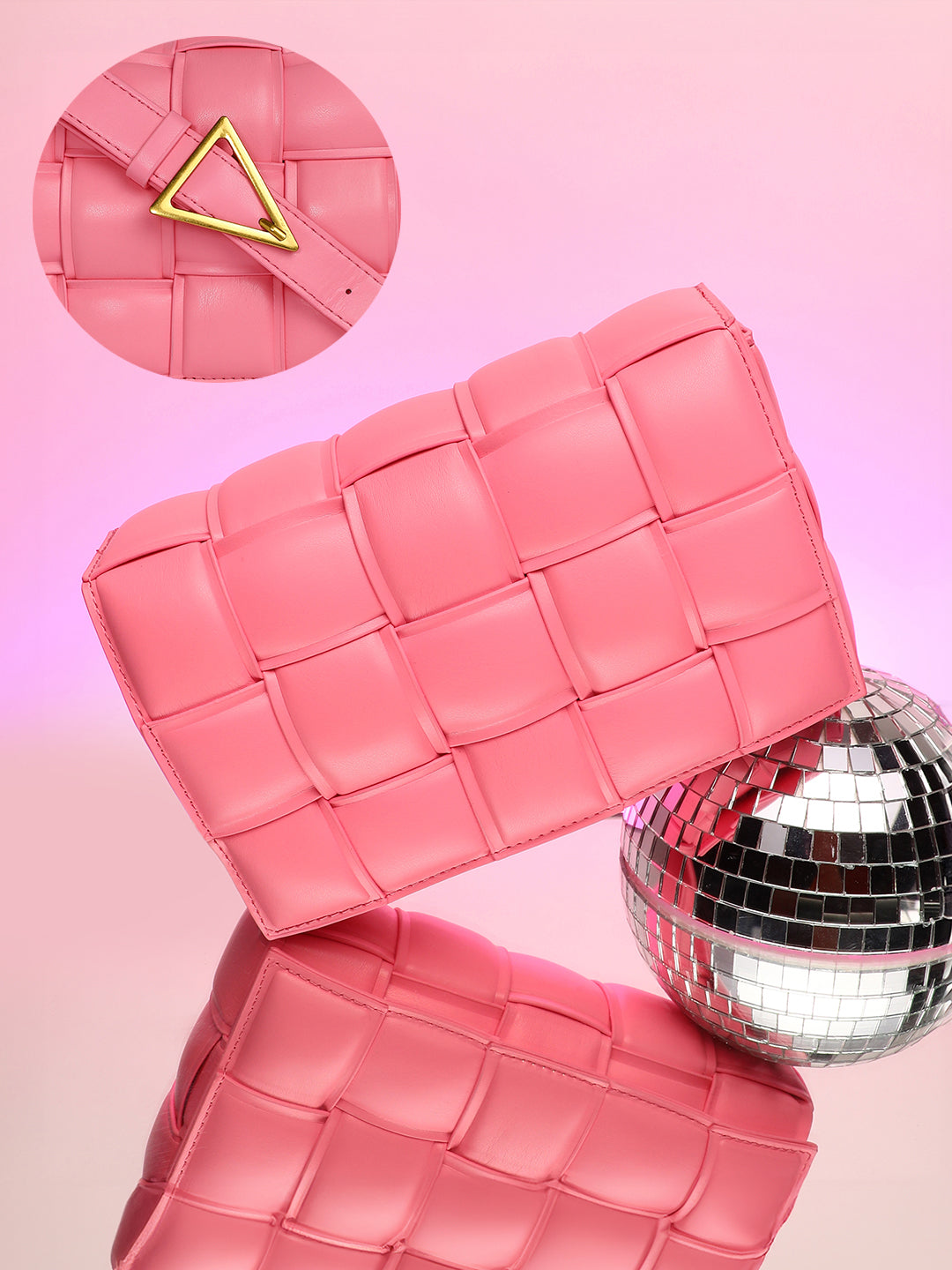 Haute Sauce The Puffy Interwine Sling Bag - Rouge Pink