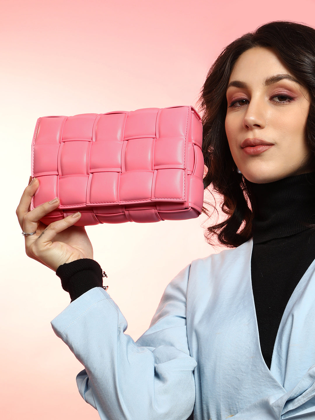 Haute Sauce The Puffy Interwine Sling Bag - Rouge Pink