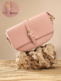 Haute Sauce The Tang-Buckle Shoulder Bag - Nude Pink