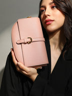 Haute Sauce The Tang-Buckle Shoulder Bag - Nude Pink